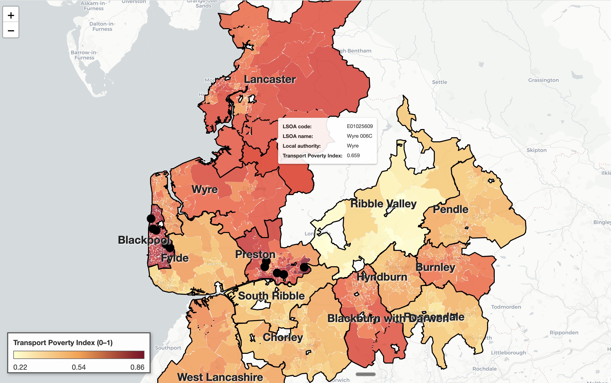 Transport poverty dashboard
